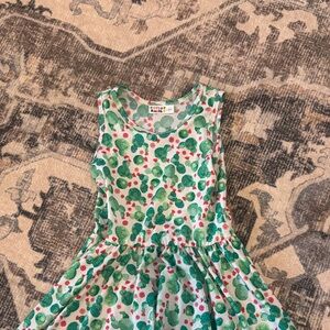 Dot Dot Smile Green and Red Playful Dress